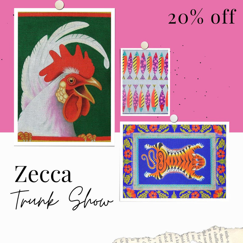 Unleash Your Creativity with Zecca's Exciting Needlepoint Trunk Show!