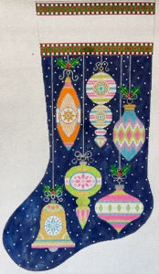 Antique Ornaments Stocking-jewel colors X-173a