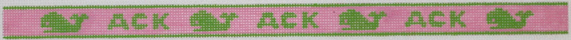 SGS-16: Sunglass Strap – ACK & Whales – bright green on pink (Nantucket)