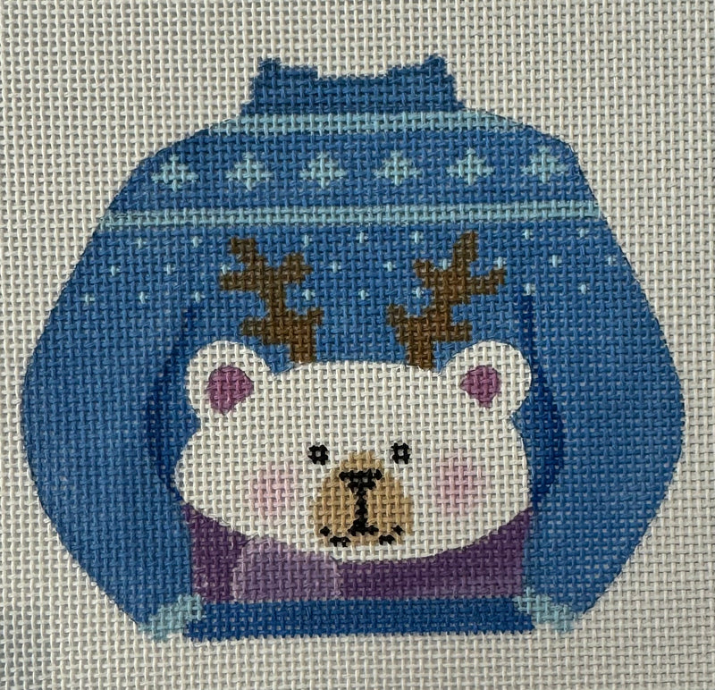 SWT07 Polar Bear w/Antlers Sweater