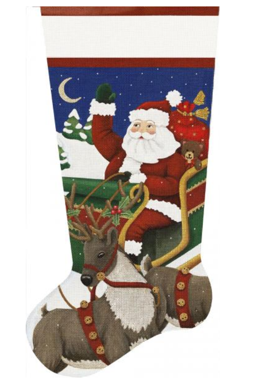 2290 Santa’s Sleigh Sock