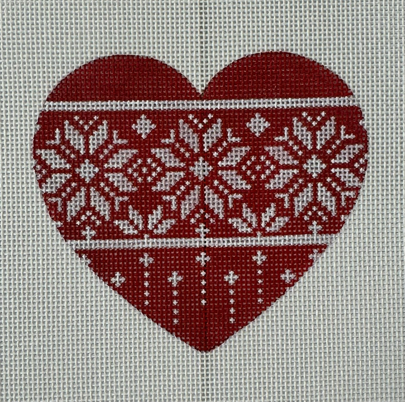 NOR17 Nordic Snowflake Band Heart