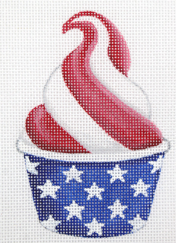 OM-222 Mini Patriotic Soft Serve Swirl in Starry Cup – red, white & blue