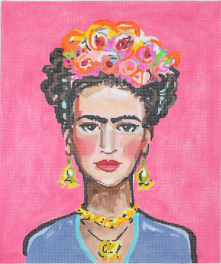 MD-PL-06 Maren Devine Frida Kahlo on Hot Pink