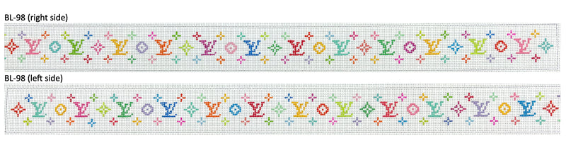 BL-98 Belt – LV – multicolor on white