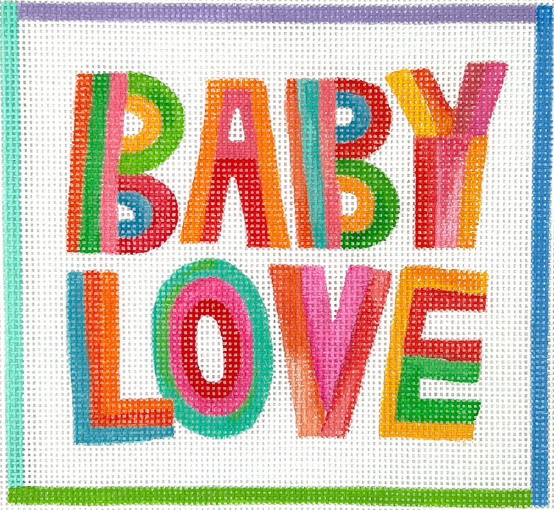 SHS-PL-14 Shannon Snow – “Baby Love” in Colorful Striped Letters