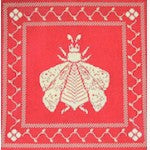 Wg12165 - W-N's Bee 10 1/2 Square Pillow - Coral and Butter