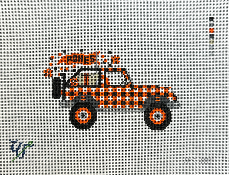 WS100 Oklahoma State Tailgate Jeep BeStitched Needlepoint