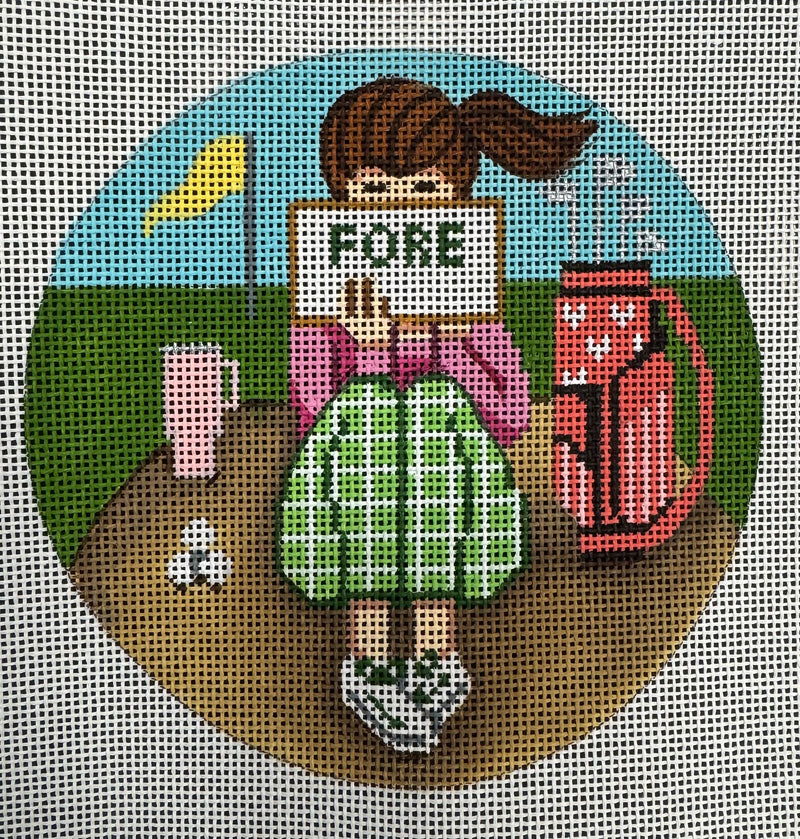 GE-GS203 Stitching Girl Golfer