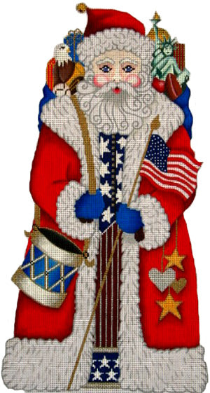 7018 Patriotic Santa