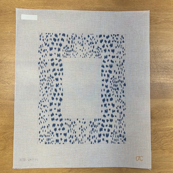 KW66-N  French Dot Picture Frame-Navy