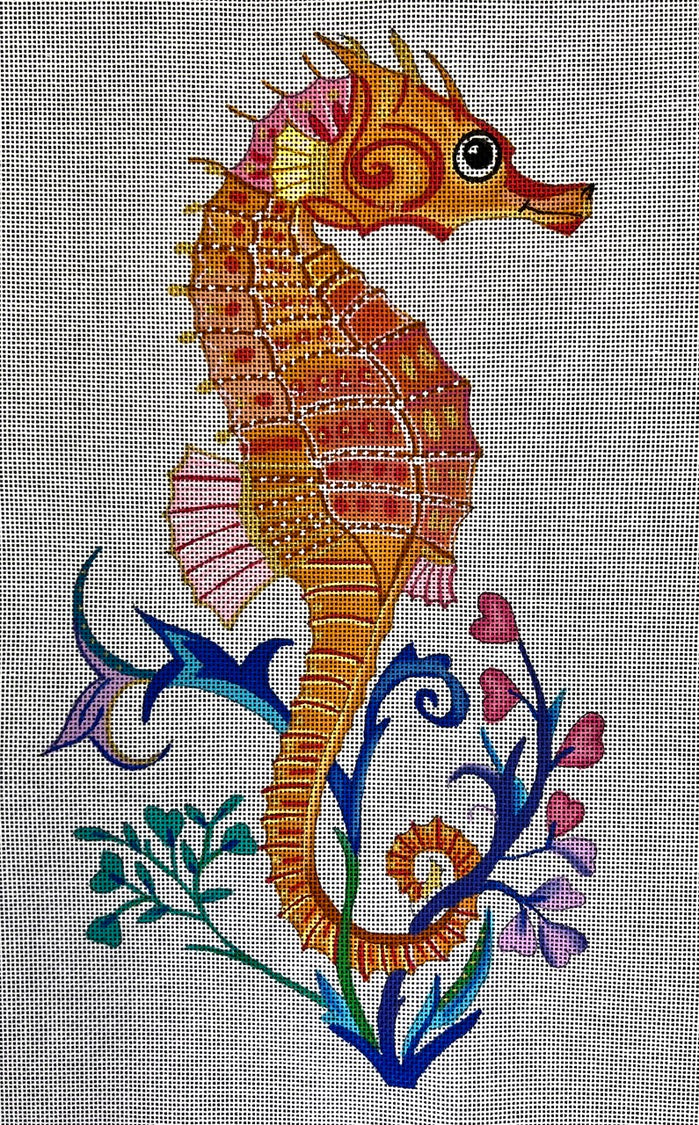 DBK Art:B-02 (Seahorse with Flowers)