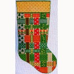 Wg12541-13 - W-13 Ct  Joan's Stocking, French Ribbons