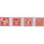 WG12691 - Karen's Damask Coasters - Red/Beige