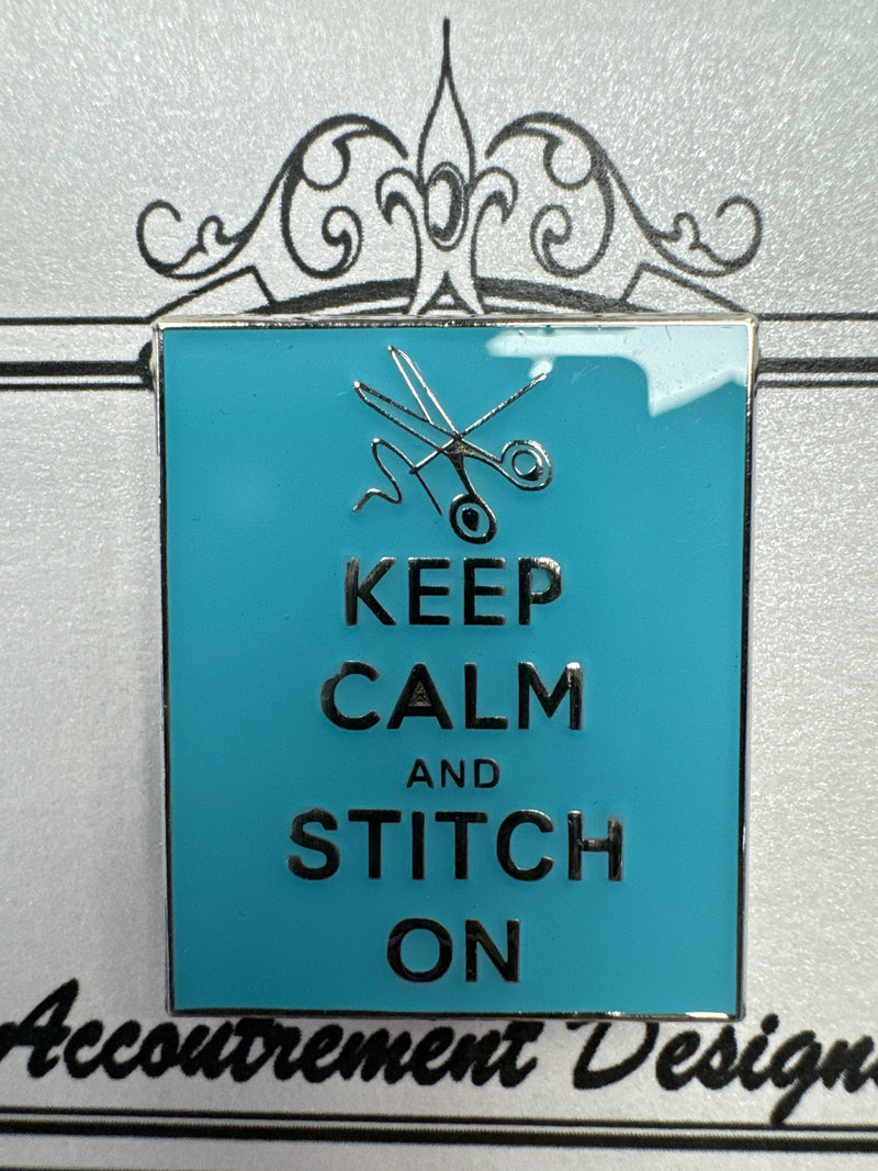 Accoutrement Designs Keep Calm Stitch On (Aqua)