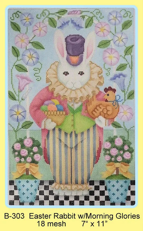 Easter Rabbit w/Morning Glories