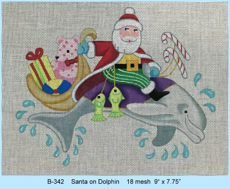 Santa on Dolphin