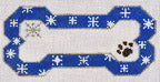 BP Designs:BP-03-13M (Blue Snow Flake Bone Ornament on 13M)