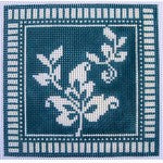 WG12680 - Karen's Teal Damask Coasters