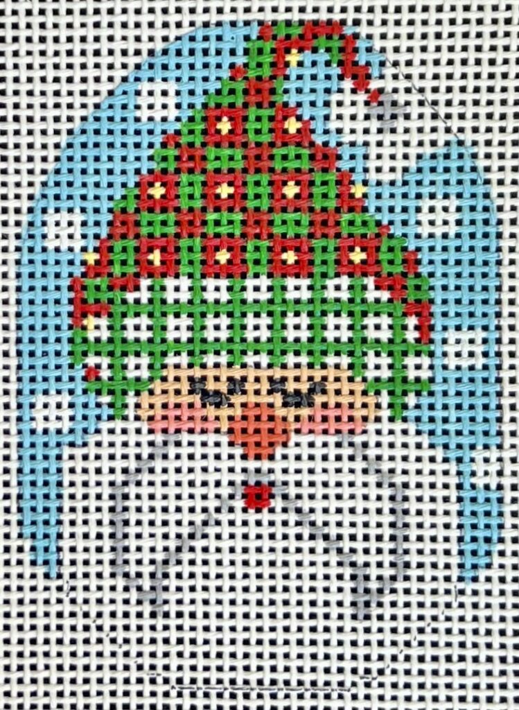 Cheryl Huckaby:CH-1226 (Santa Ornament -  Hat with Dots)