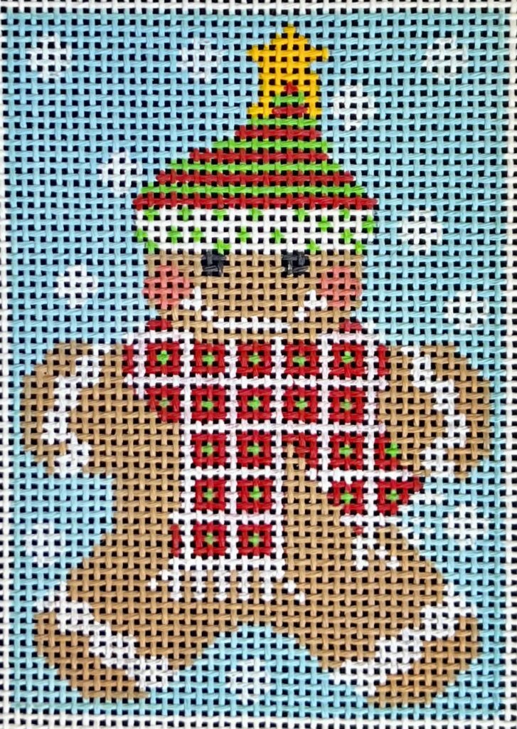 Cheryl Huckaby:CH-1231 (Gingerbread Ornament - Scarf with Squares)