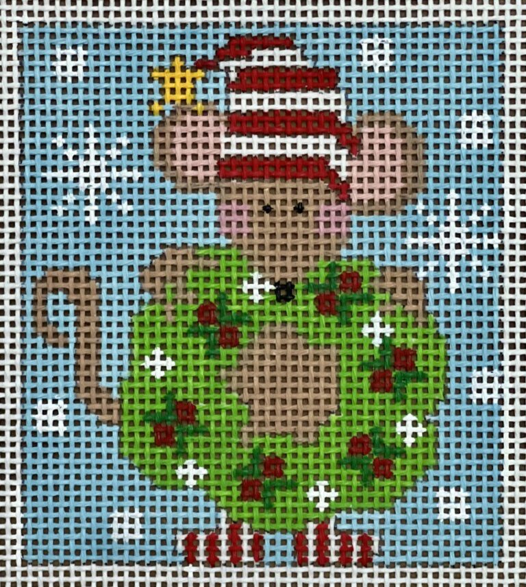 Cheryl Huckaby:CH-1245 (Mouse Ornament - Wreath)