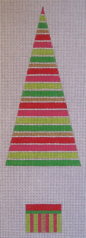 TP- Red & Green Stripe Topiary CH105A