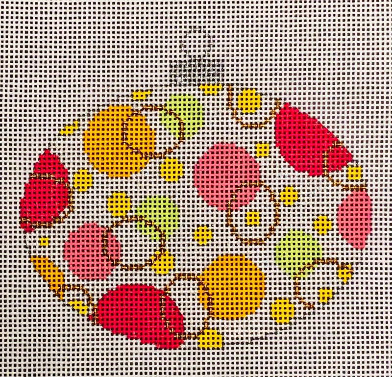 CH112C-3 Colors of Christmas Orn. - "Tropical" Oval