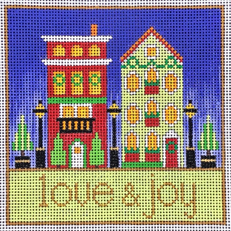 CH418-1 Love & Joy Come to You - City Ornament 2 Houses