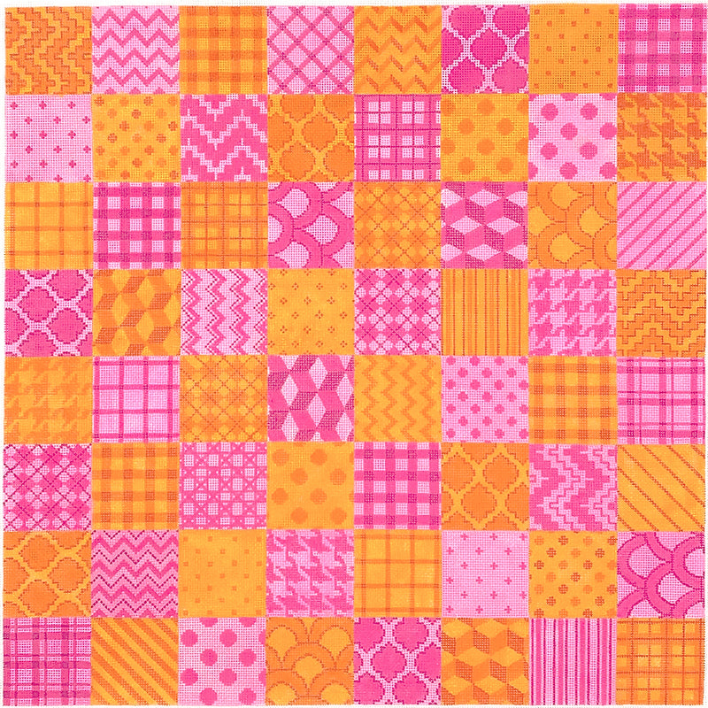 CHB-06 – Geometric patterns – pinks & oranges