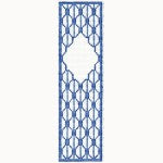 Wg11881 - W-Blue Scallops Book Mark with Monogram