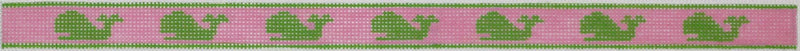 SGS-17: Sunglass Strap – Lime Green Whales on Pink