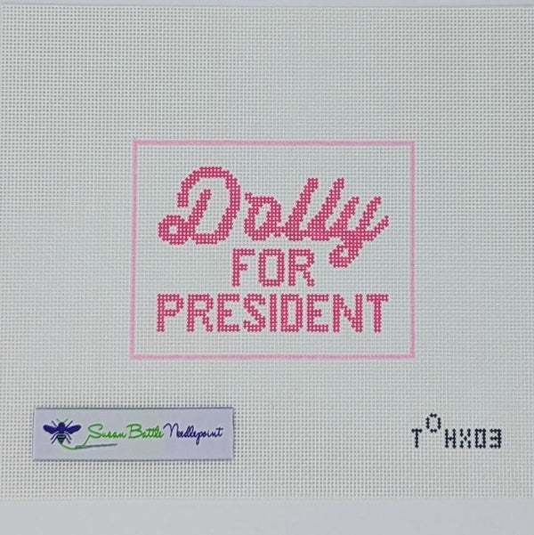 T0HX03  Dolly for President (pink/white)