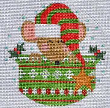 Holly Mouse Ornament