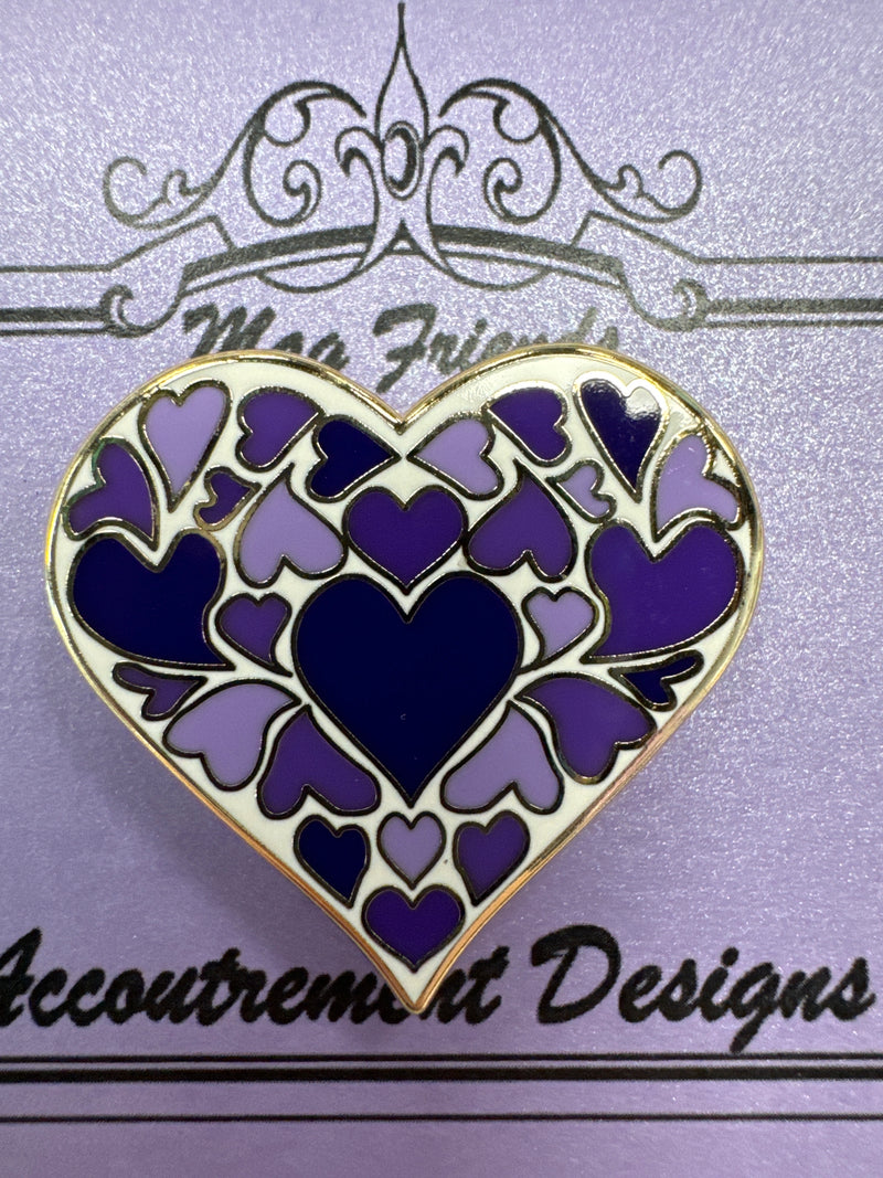 Accoutrement Designs Heart of Hearts Purple