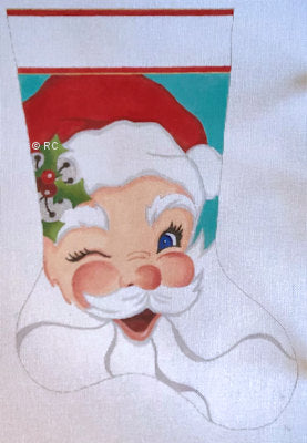 HO2084 WINKING SANTA STOCKING