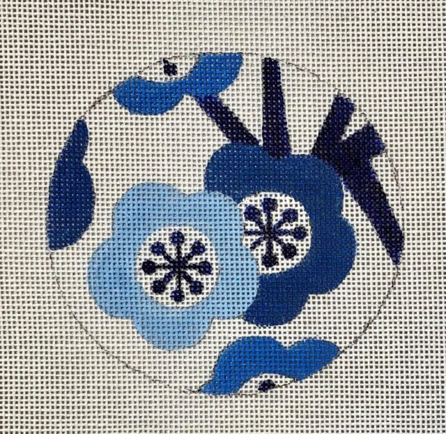 HO2109 BLUE FLOWER ROUND