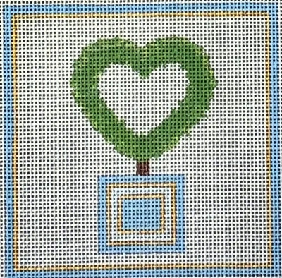 HO2484 Heart Topiary Square