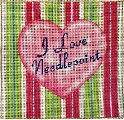 HO3039 I LOVE NEEDLEPOINT SQUARE