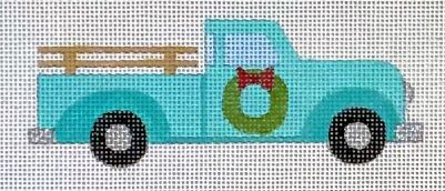 HO3081 TEAL TRUCK ORNAMENT