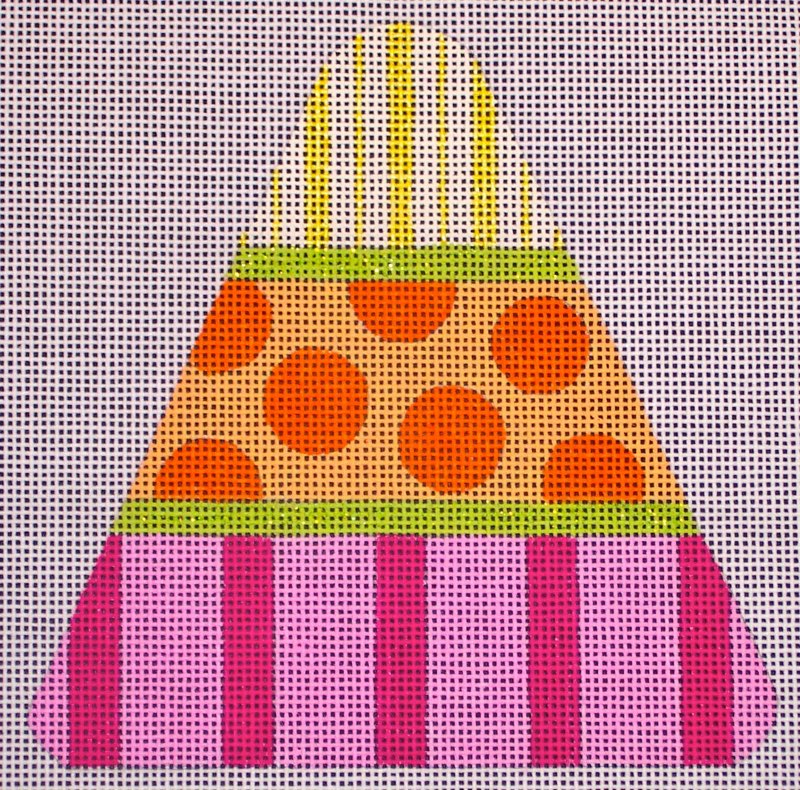 Candy Corn - Pink Dots & Stripes HW129C