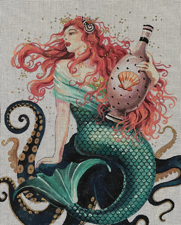 PE258  mermaid w vase