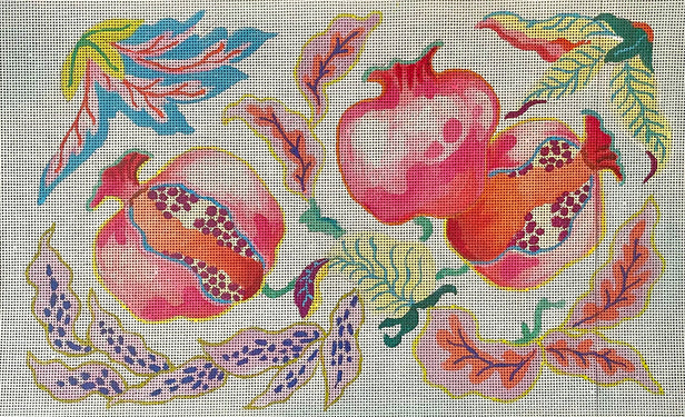 FF334  whimsical pomegranates