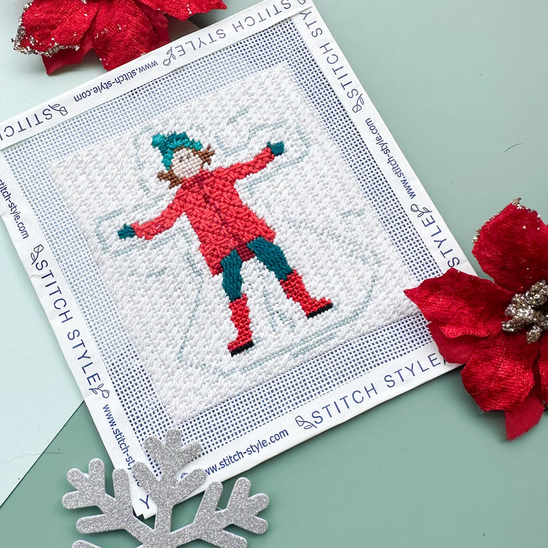 SS183 Winter Village - Girl Making Snow Angel