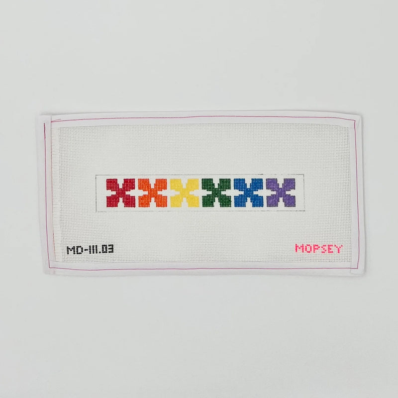 MD-111.03 - Geo Floral Key Fob (rainbow)