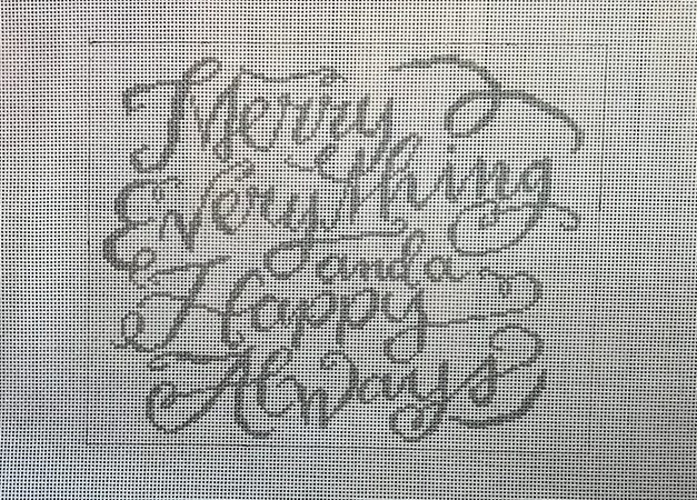 S-421a Merry Everything - Silver on White