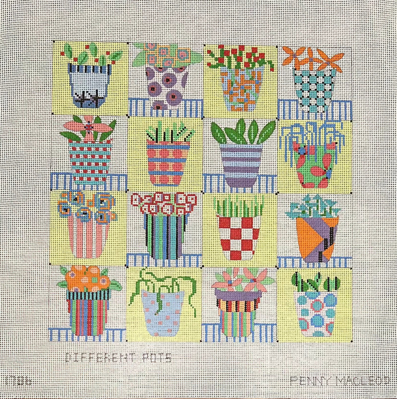 Penny Macleod:PM1786 Different Pots 12x12 13