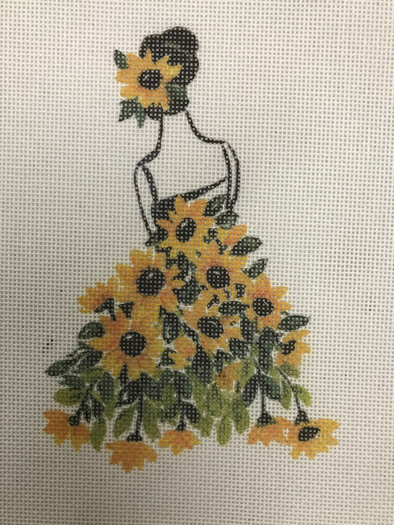 ECT876SS Lady w/Sunflower Dress
