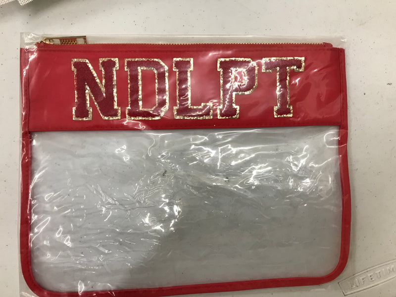 NDLPT Flat Pouch Red Chenille