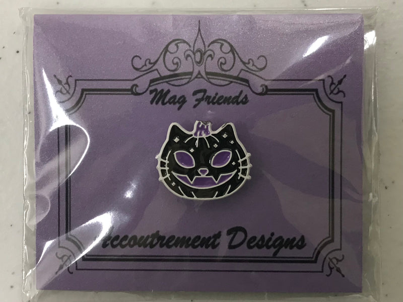 Accoutrement Designs Needleminder Black & Purple Cat Pumpkin